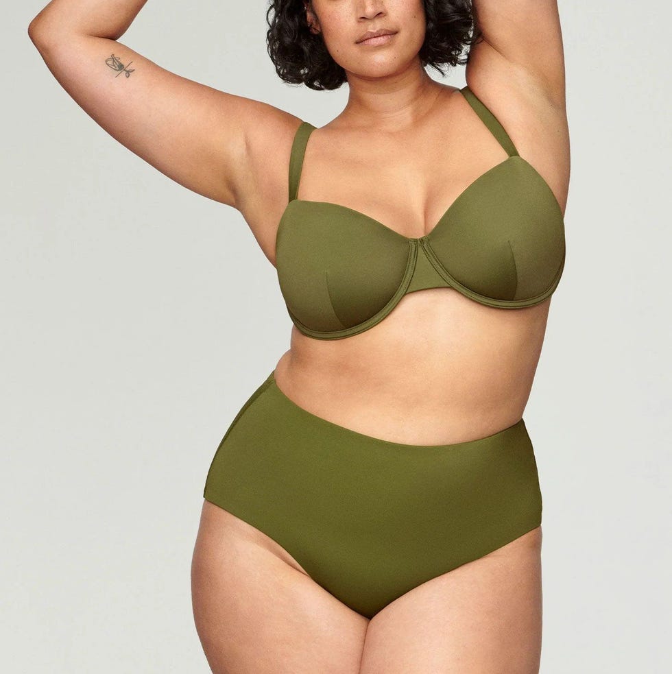 Swimsuits For All Women's Plus Size Tie Front Cup Sized Underwire One Piece  Swimsuit 18 G/H Brown Sugar