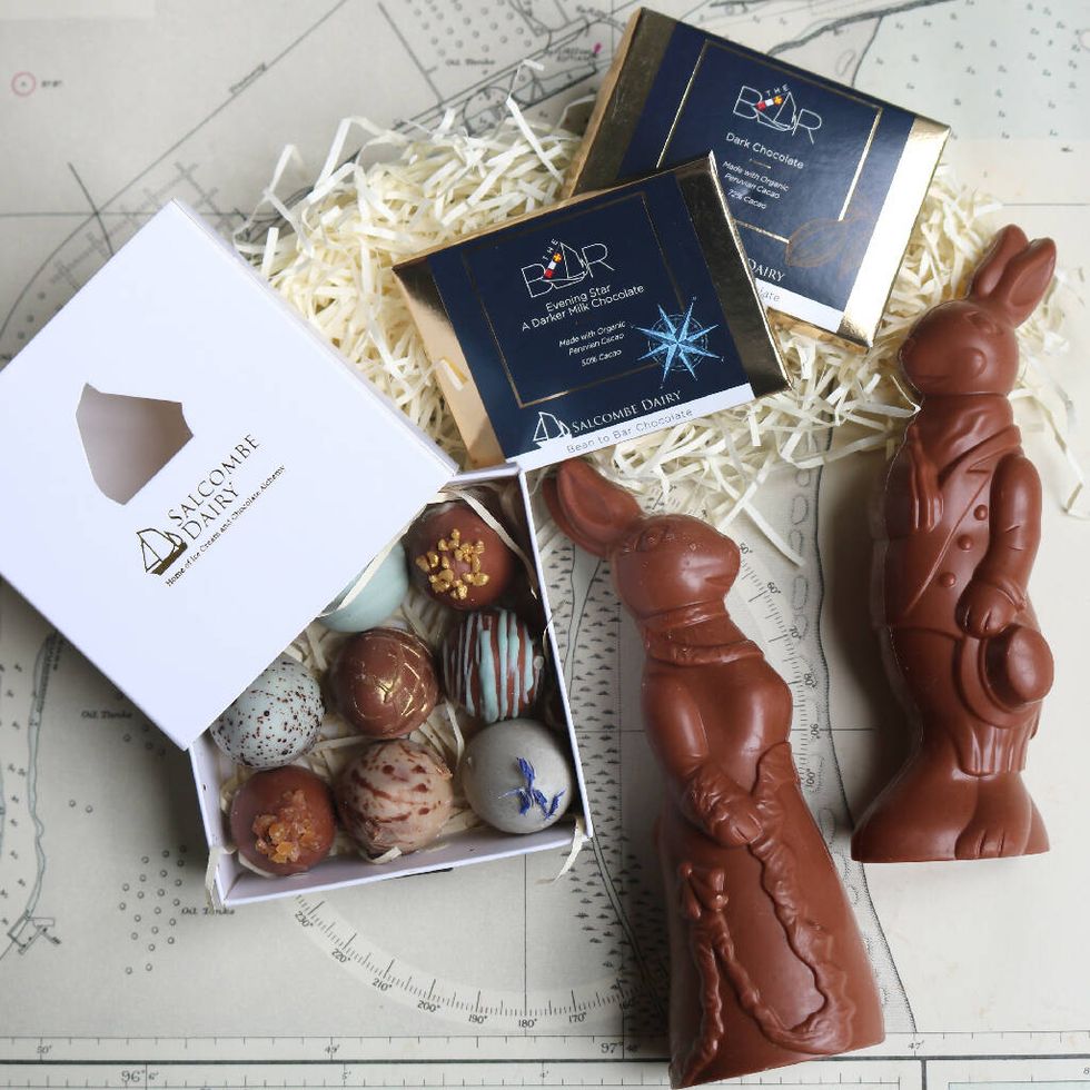 Hand Decorated Truffles and Easter Bunnies Hamper