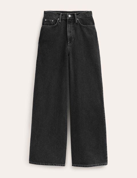 Mid Rise Slouch Wide Leg Jeans