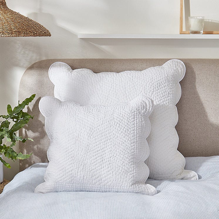 Milfield Scallop Edge Cushion Cover, from £35