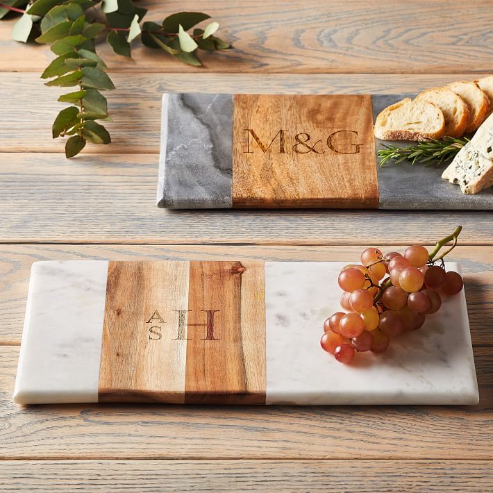 Wood and Marble Rectangle Cheese Board