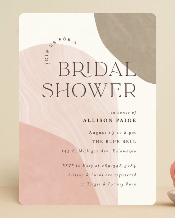 Arched Bridal Shower Invitations