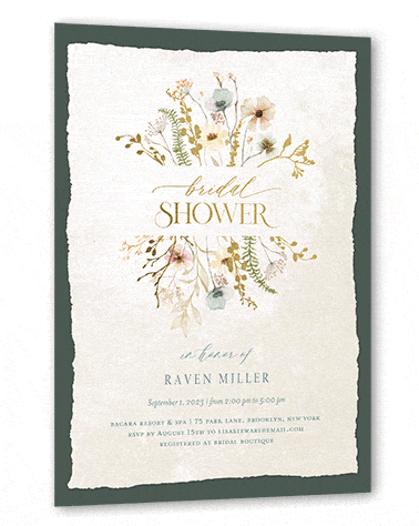 Wild Greenery Bridal Shower Invitations