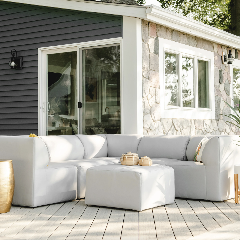 5-Piece Patio Sectional with Cushions