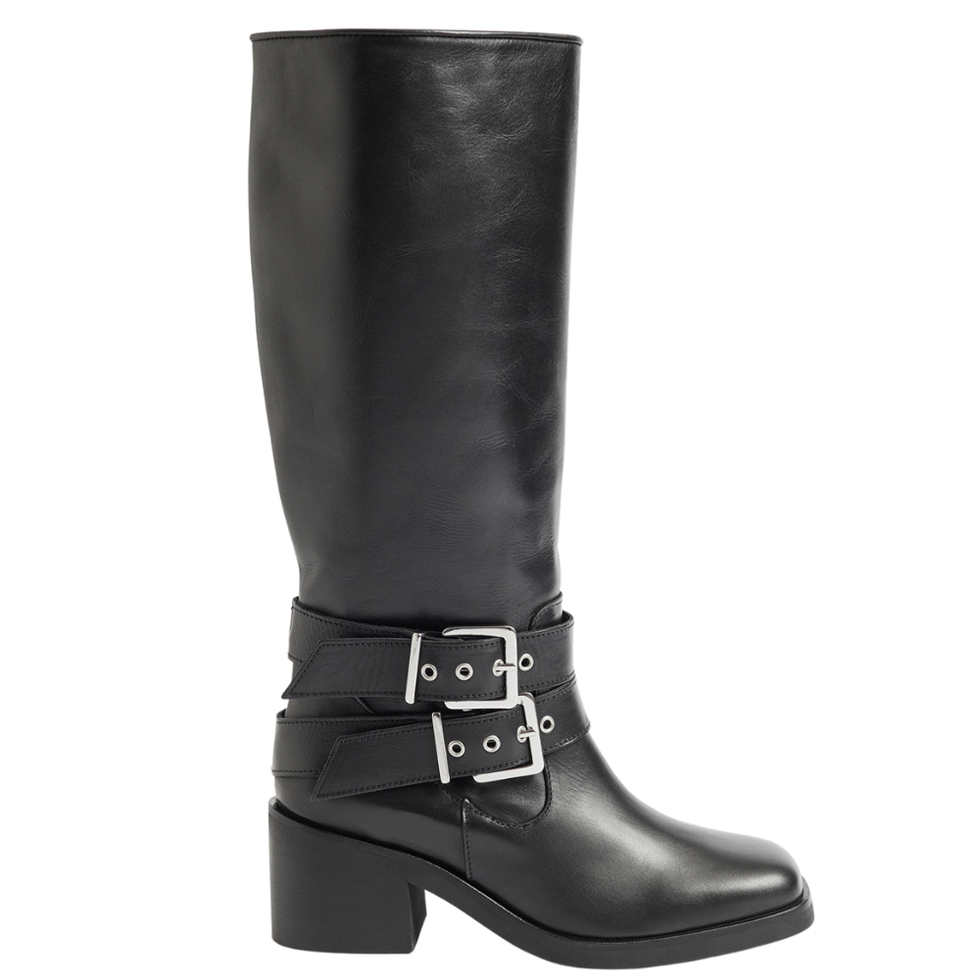 Leren discount biker boots