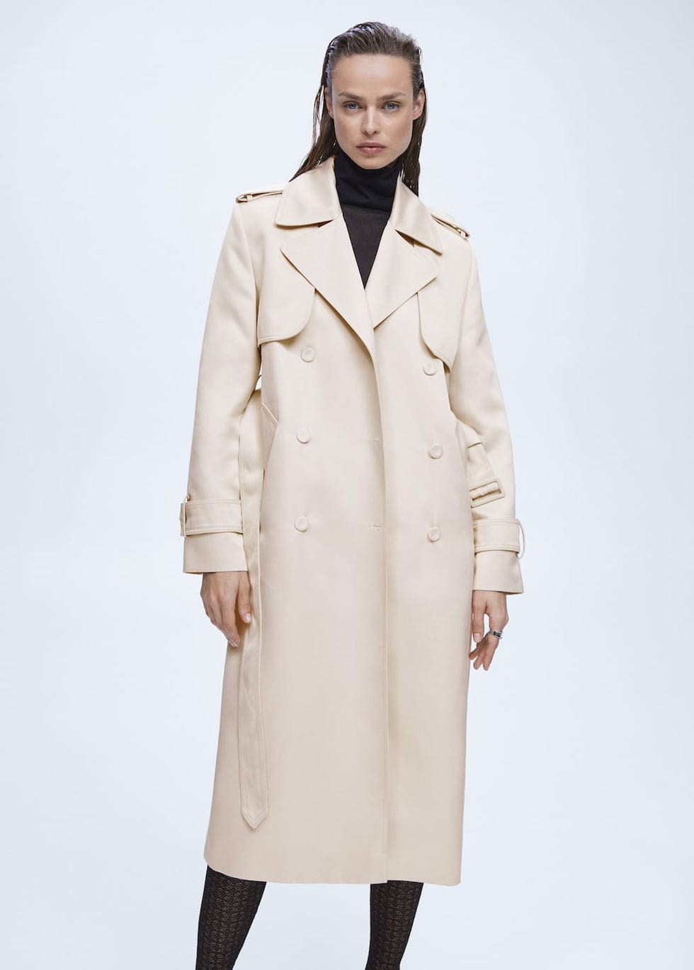 Mango Trench Impermeabile Nylon Beige