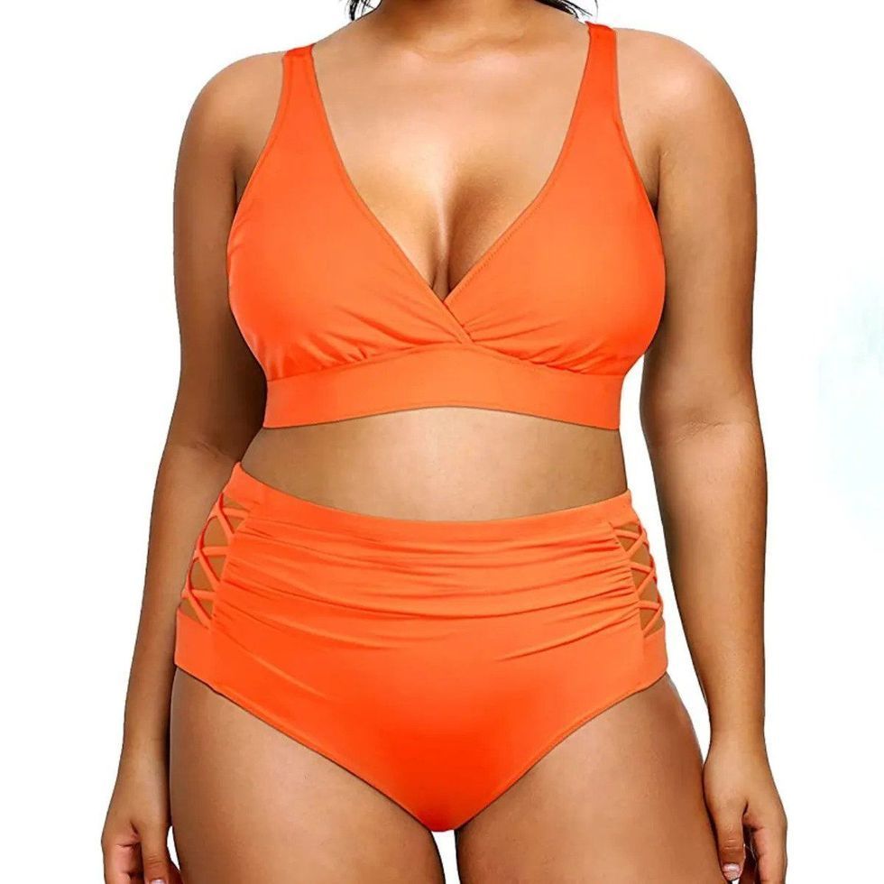 Yonique Women Plus Size Bikini Top Only Large Bust Swim Top Full Coverage  Swimsuit Top Sport Bra Bathing Suit Top No Bottom : : Clothing
