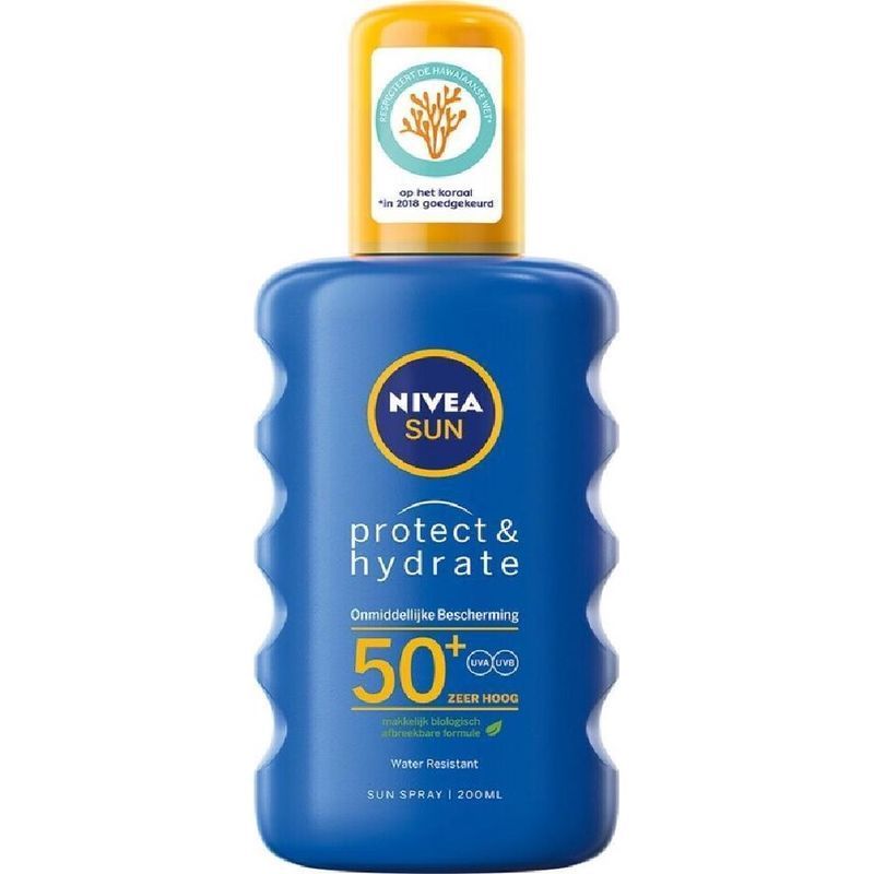 NIVEA zonnebrand Protect & Hydrate spray SPF 50+ voor de droge huid