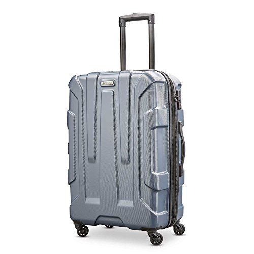 Centric Hardside Expandable Luggage, Blue Slate, Checked-Medium 24-Inch