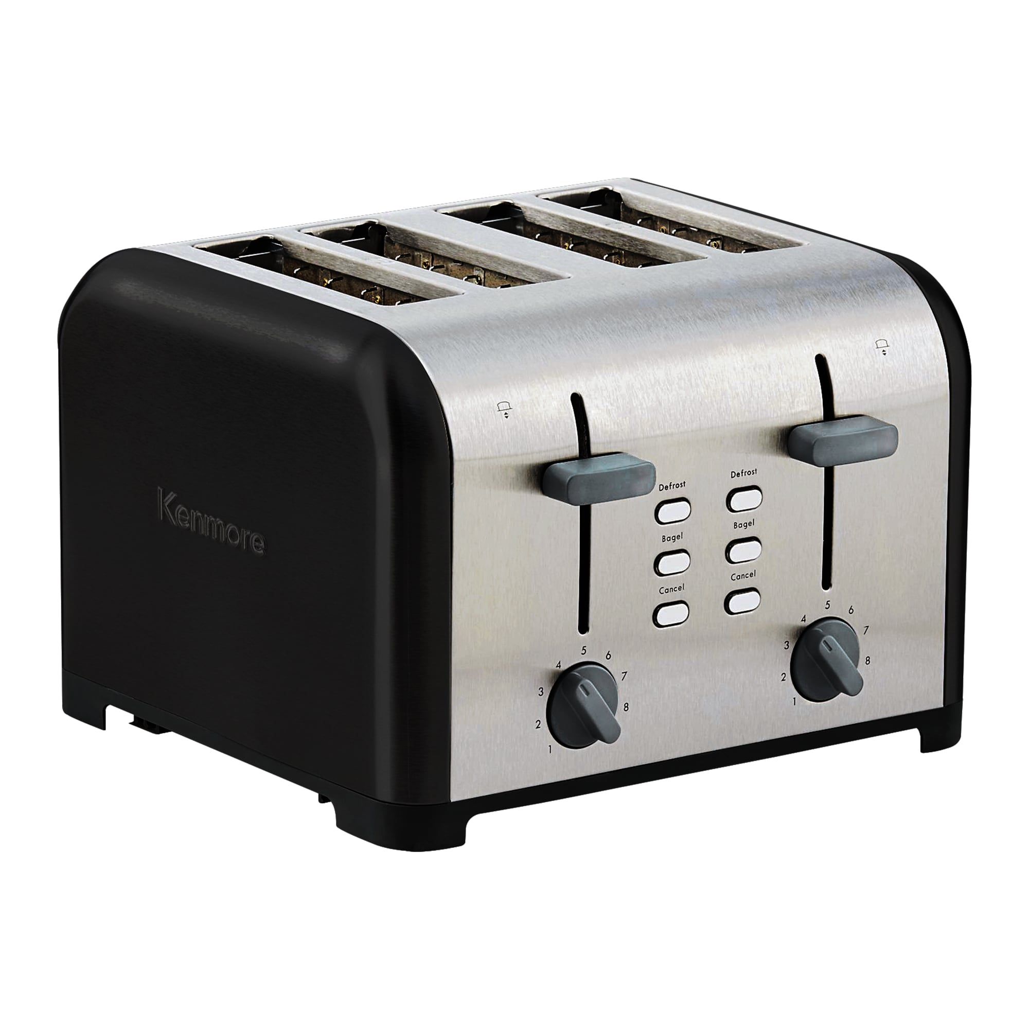 Four-Slice Black 1400-Watt Toaster 
