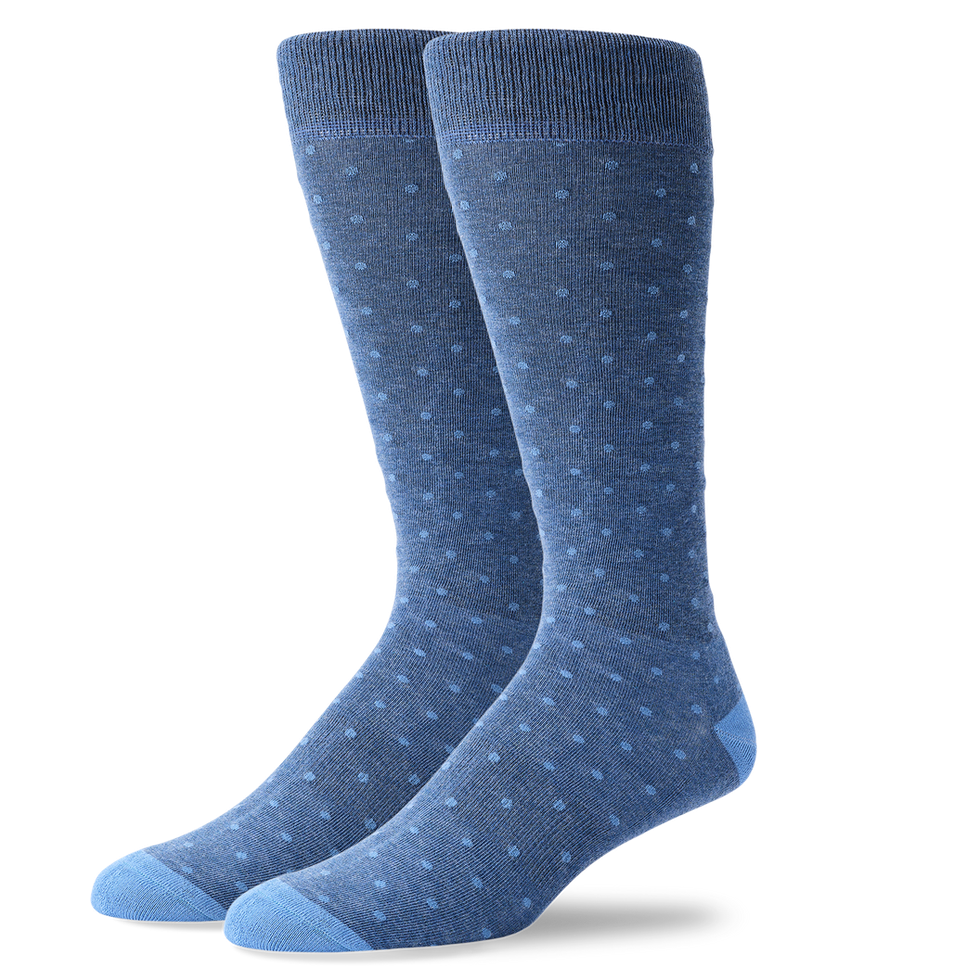 Silver Extended Crew Dress Sock