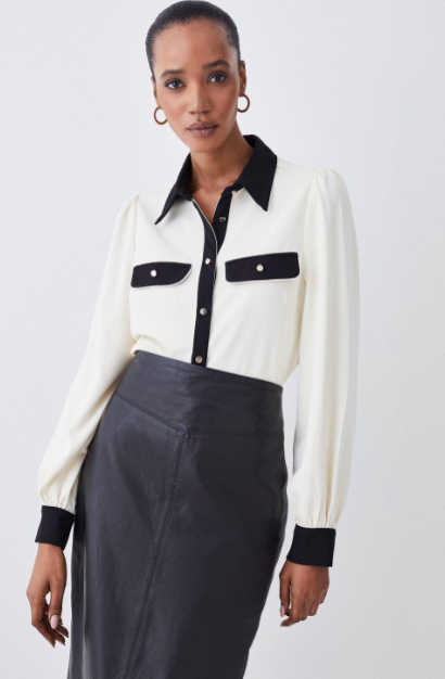Contrast Twill Trimmed Shirt, £60