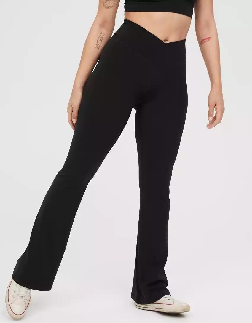 Real Me High Waisted Crossover Flare Legging