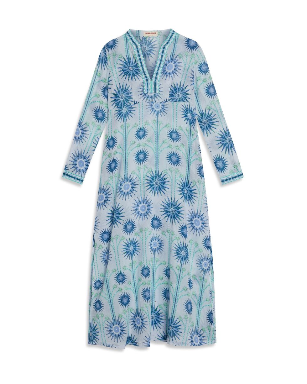 Breezy and Beautiful Daisy Hand Block Cotton Kaftan is the perfect
