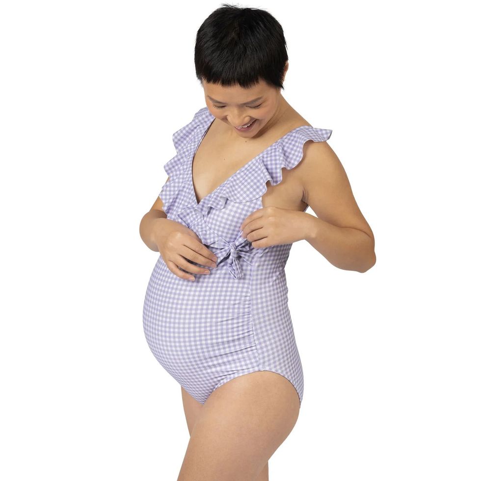Nursing + Maternity One Piece Wrap Swimsuit