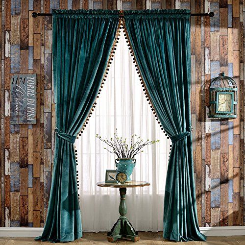 Luxury Curtains with Pom Poms