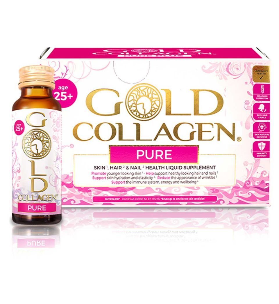 Gold Collagen Pure Skin, Hair & Nail Health Liquid Supplement (10 bottles)