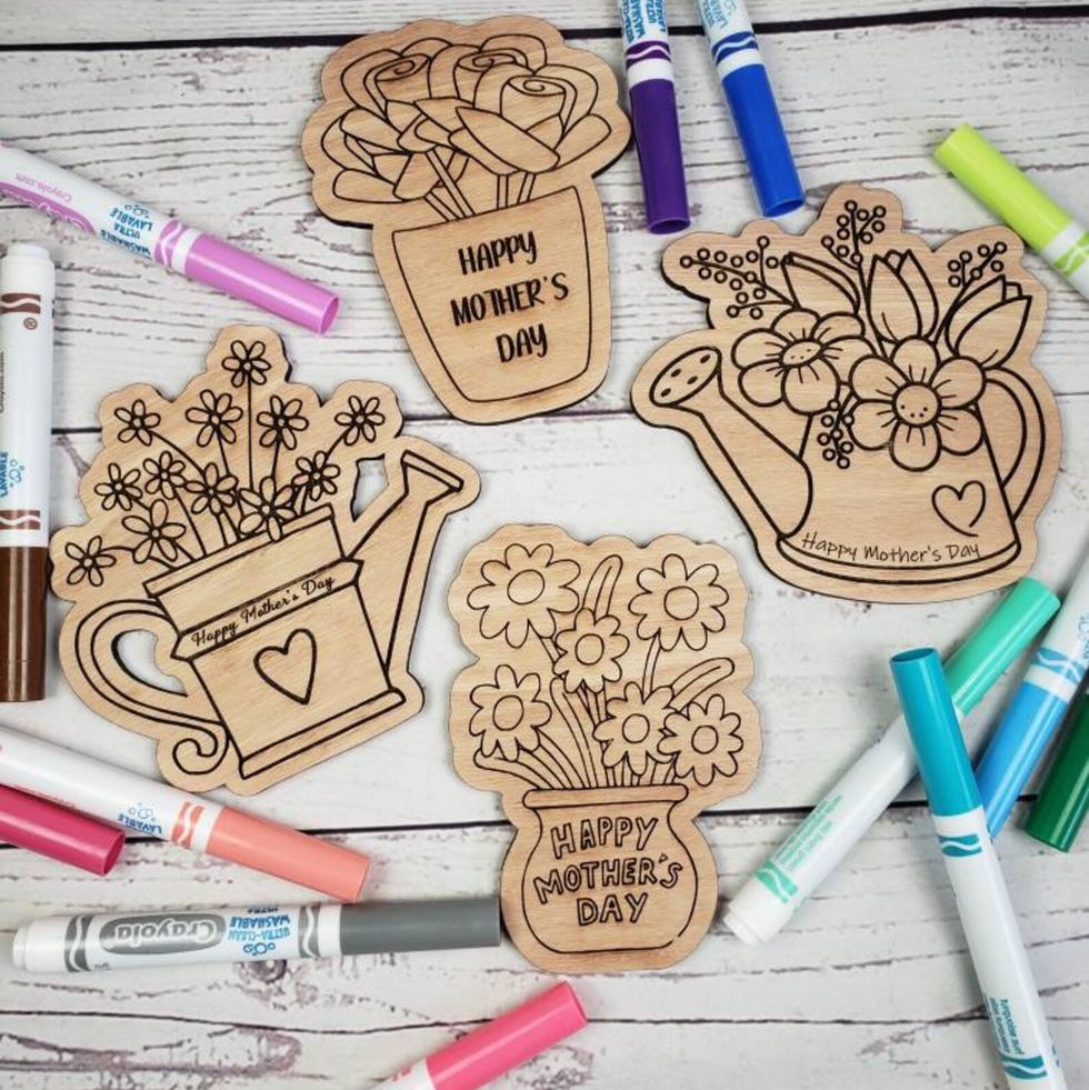 Wooden Mother's Day Cards