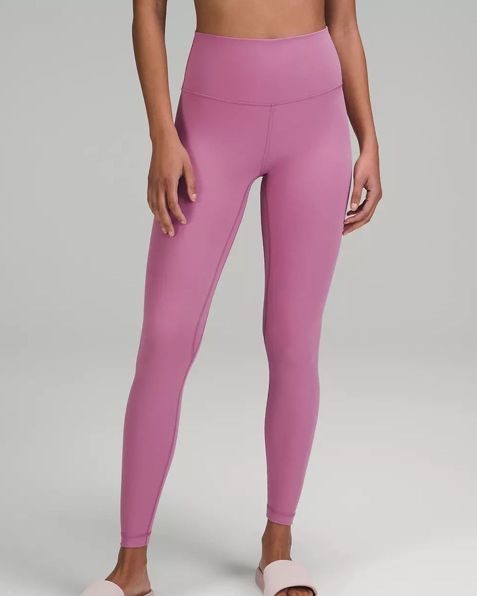 Lululemon seamless crop leggings in pink - size 6