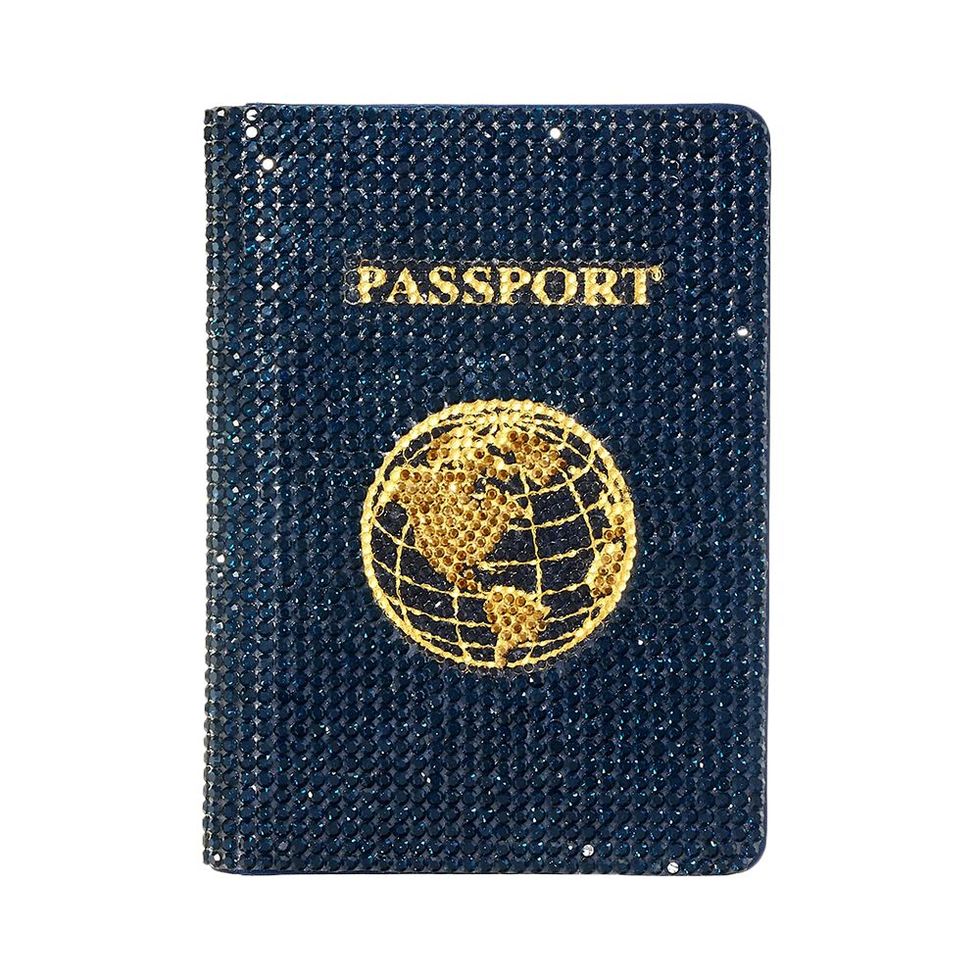 Allover Crystal Passport Holder