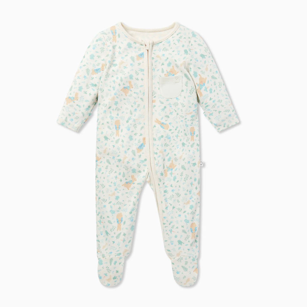 Peter Rabbit Zip-Up Baby Pajamas