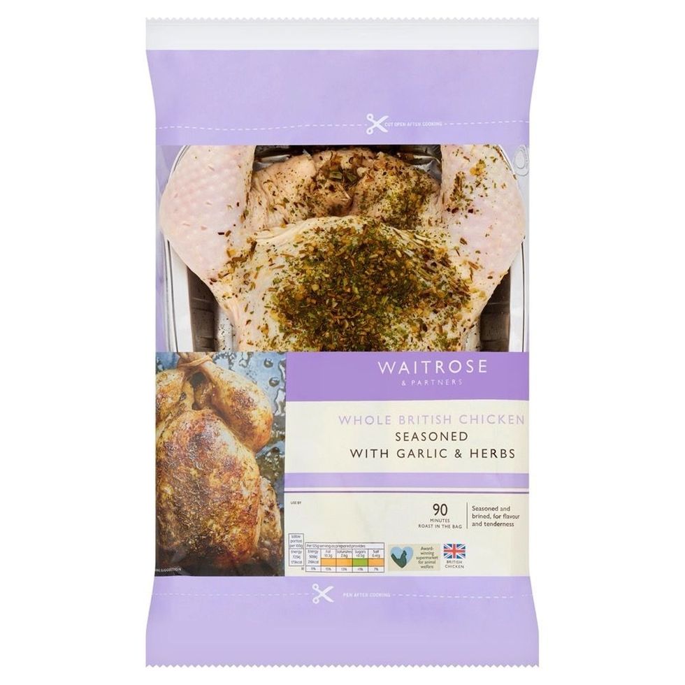 Waitrose Whole Chicken With Garlic And Herbs 1.5kg