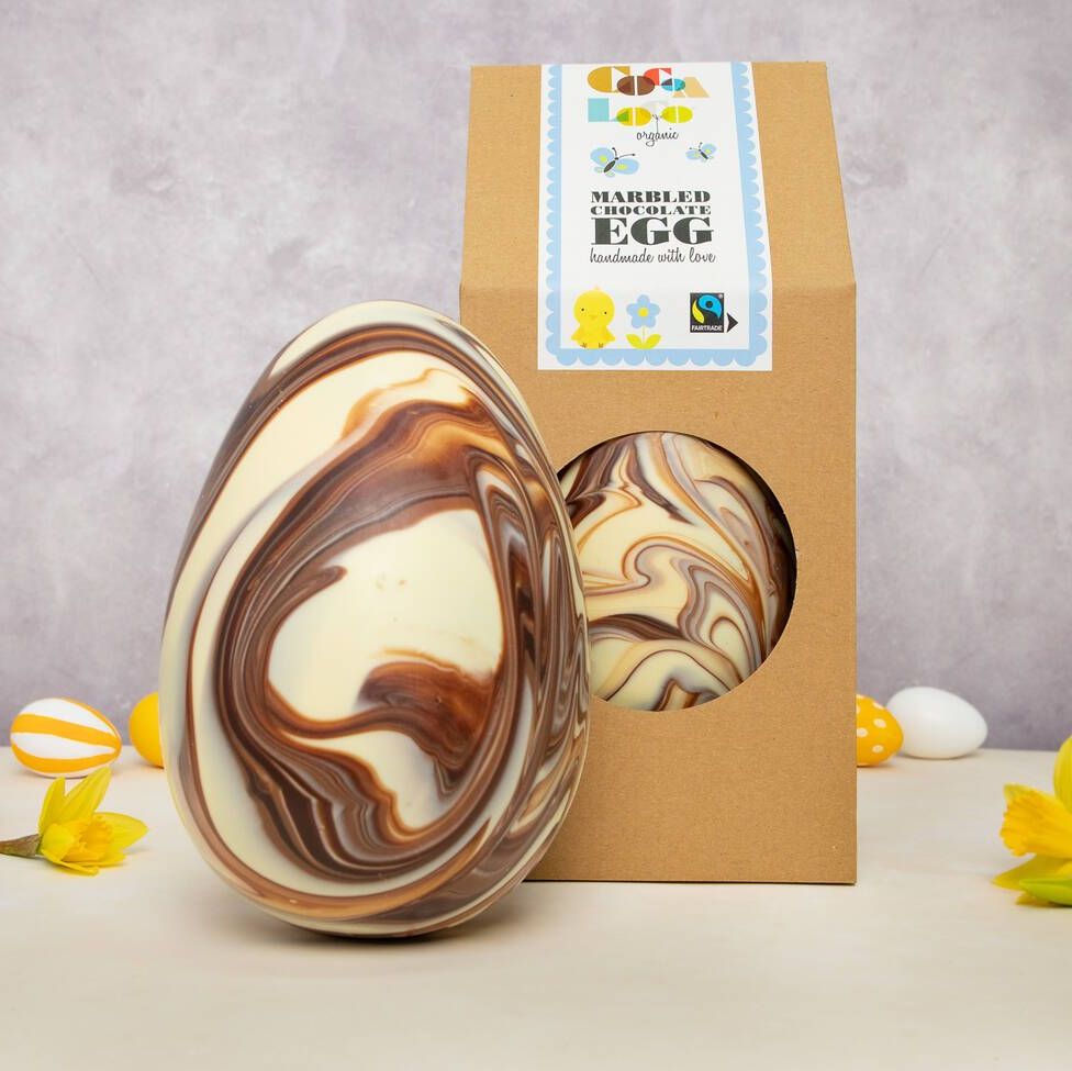 Cocoa Loco Organic Marbled Chocolate Egg 225g