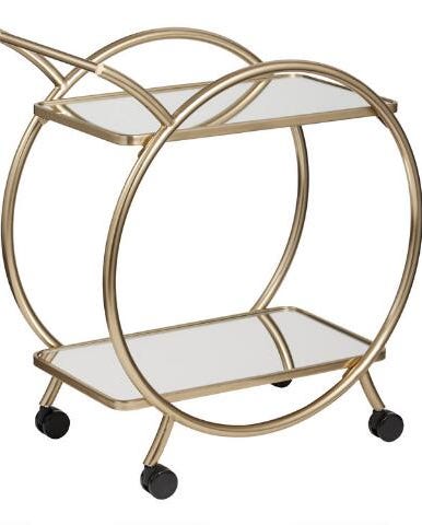 Gold Art Deco Bar Cart