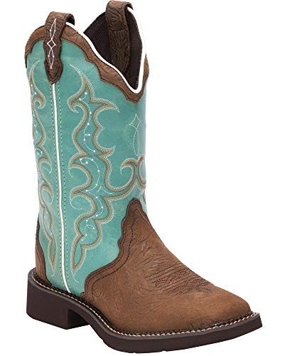 Justin Turquoise Western Boots