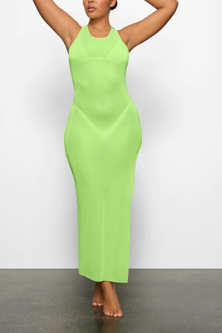 Mini dress Skims Green size S International in Cotton - 40739454