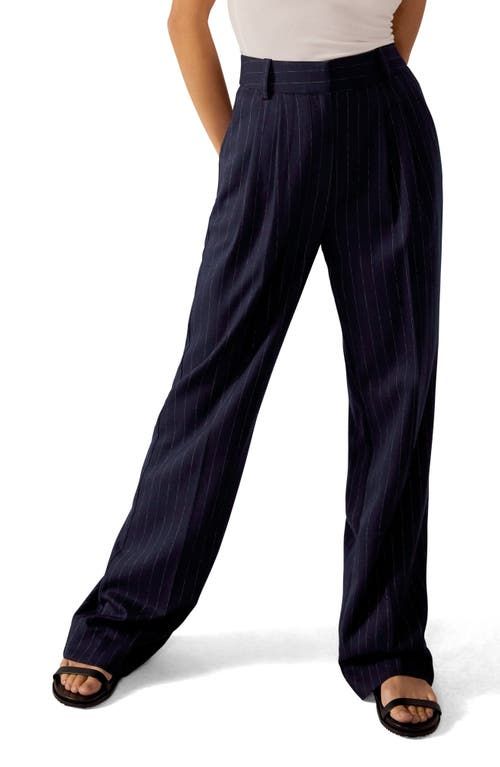 The Favorite Pants in Navy Pinstripe