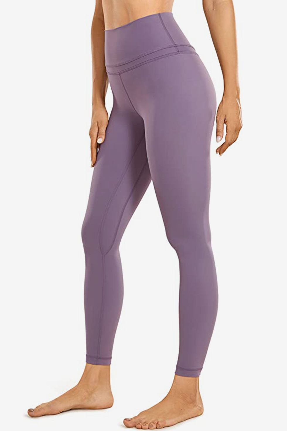 Women High Waist Yoga Pants Stretch Workout Leggings, S, Purple