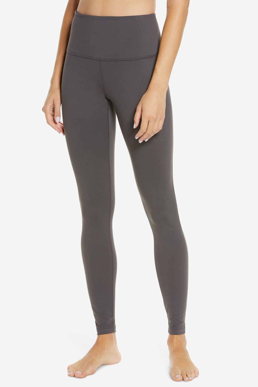 Zella Gray open leg yoga athletic pants cropped leggings size