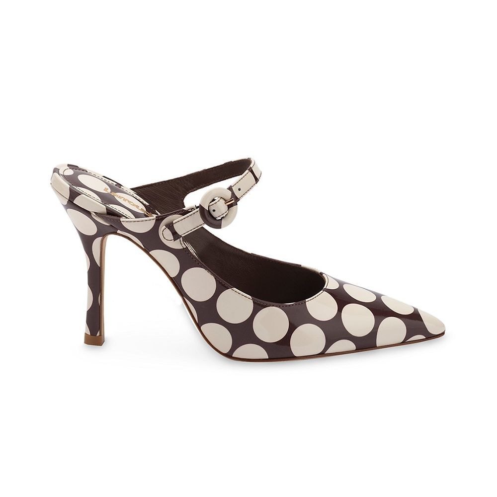 Candy Polka Dot Patent Leather Mules 