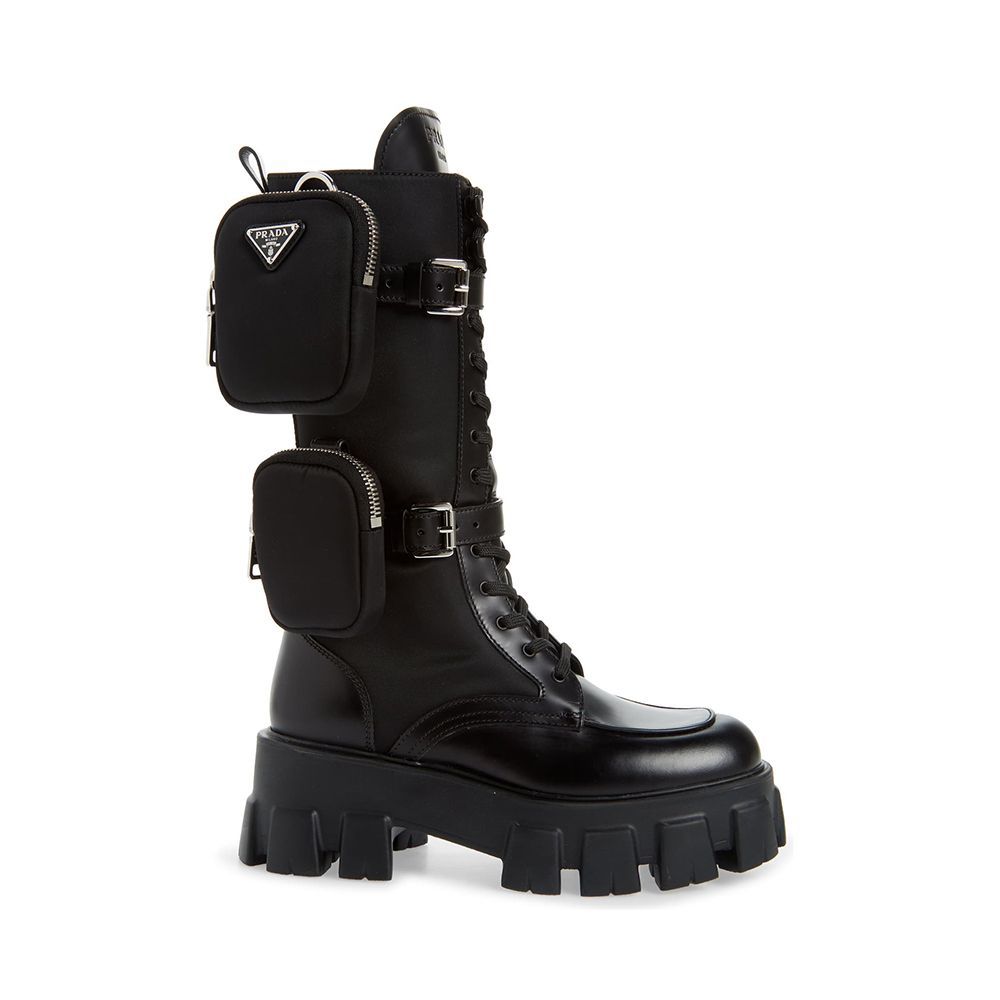 Monolith Leather & Nylon Tall Combat Boots