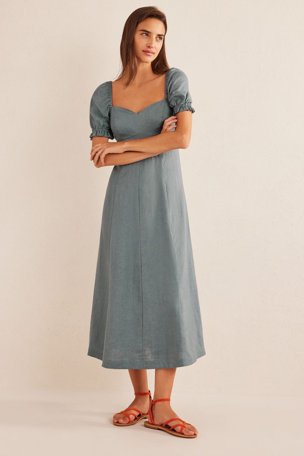 Panelled Sweetheart Midi Dress - Was £120, now £78