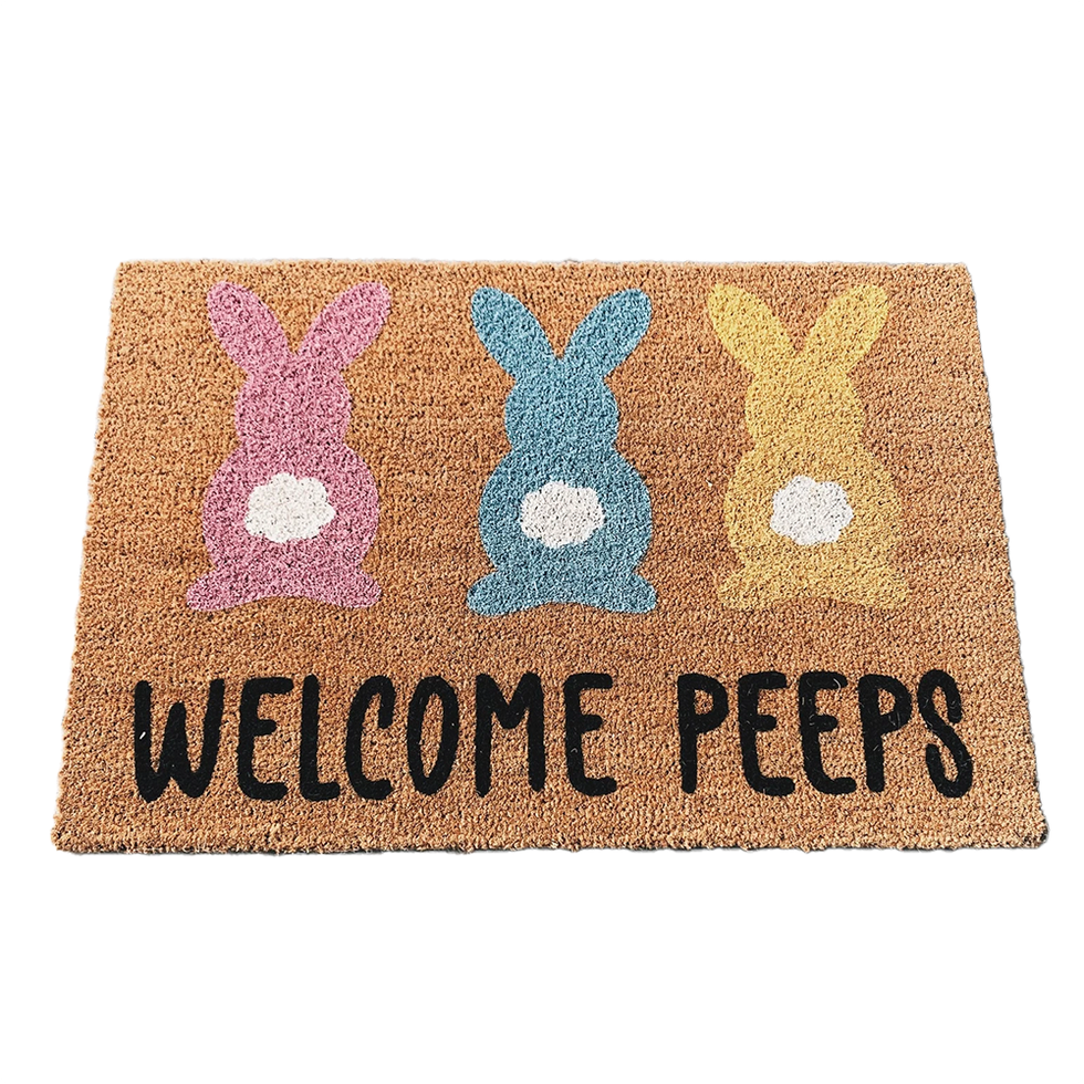 Welcome Peeps Easter Doormat