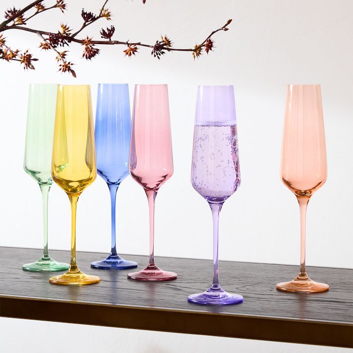 Vintage Crystal Wine Glasses, Heavy Crystal Wine Glasses, 6 Luxury