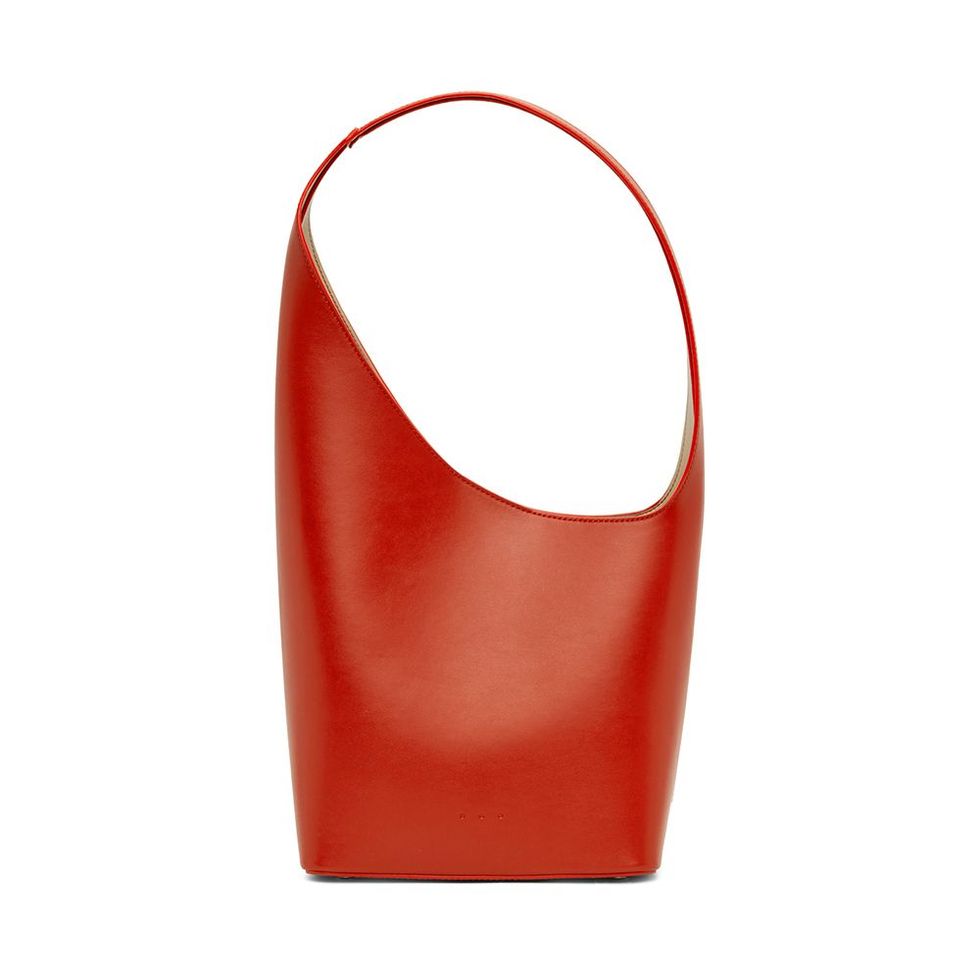 Red Demi Lune Bucket Bag