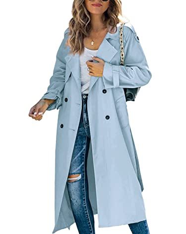 Double Breasted Windproof Trench Coat 
