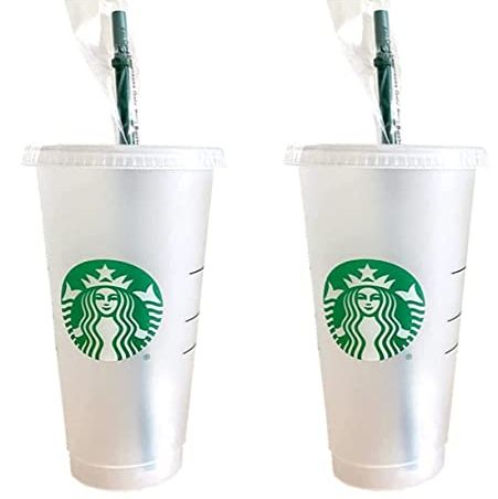 Starbucks 2 Pack Reusable Venti Frosted Cold Cup
