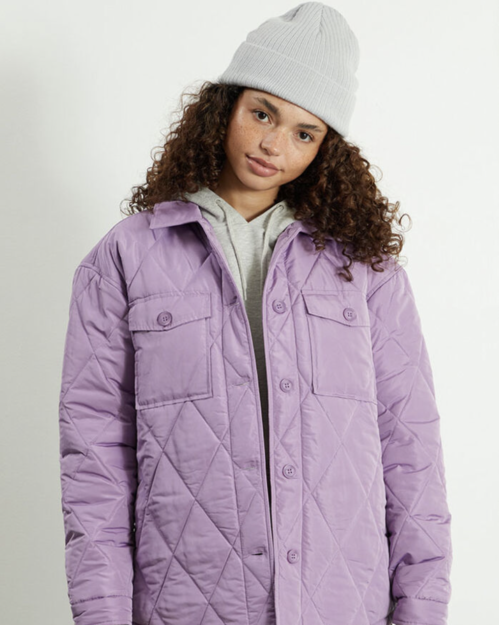 LA Hearts Quilted Shacket