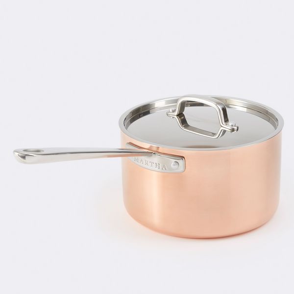 4-Quart Copper Saucepan