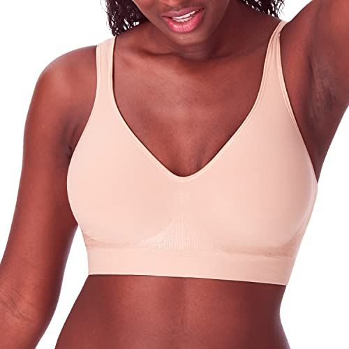  Womens Comfort Lightly Lined Seamless Wireless Triangle  Bralette Bra Wireless Full Coverage Bras for Women (Pink, L) : Beauty &  Personal Care