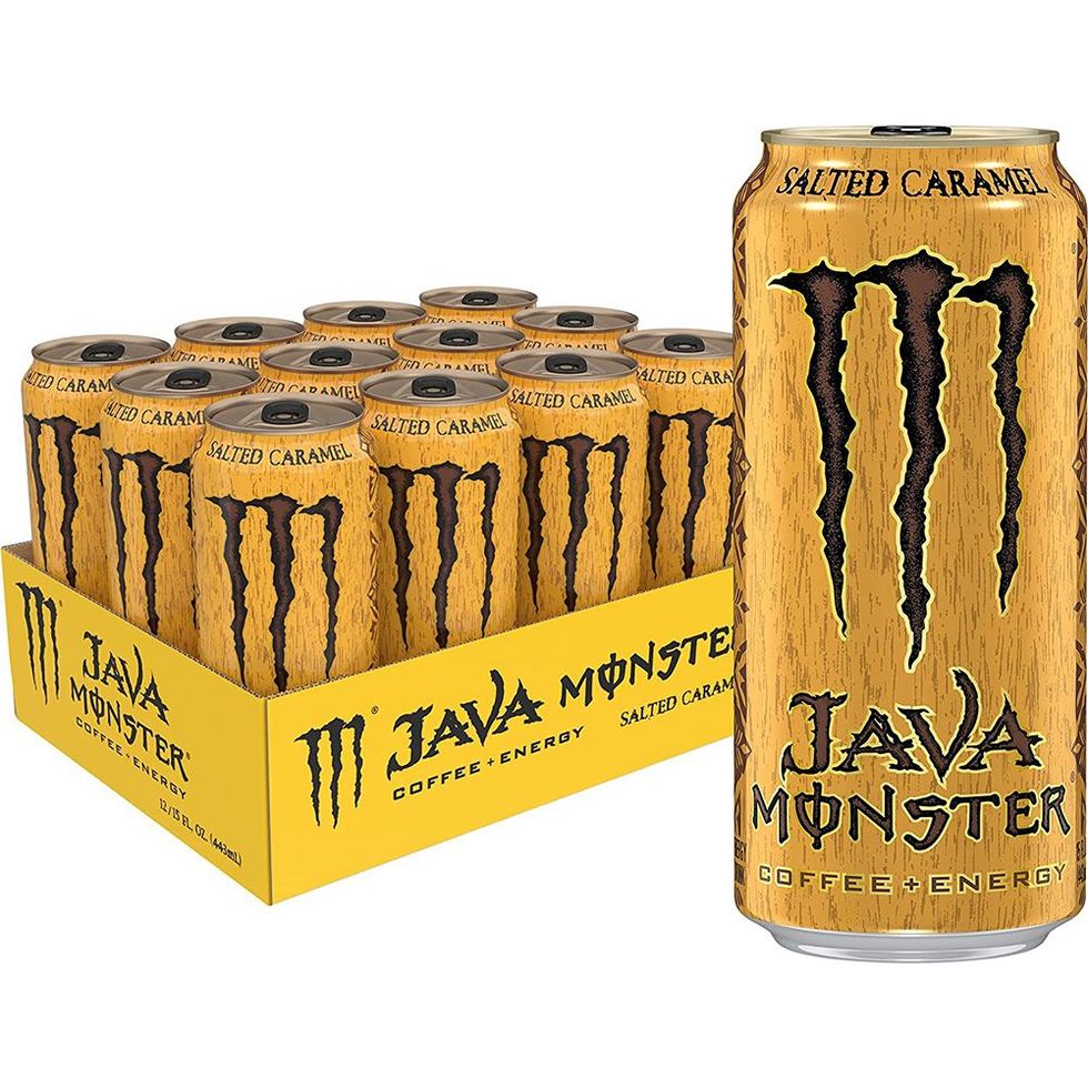 Java Monster Salted Caramel, Coffee + Energy Drink, Pack of 12 (15 oz.)