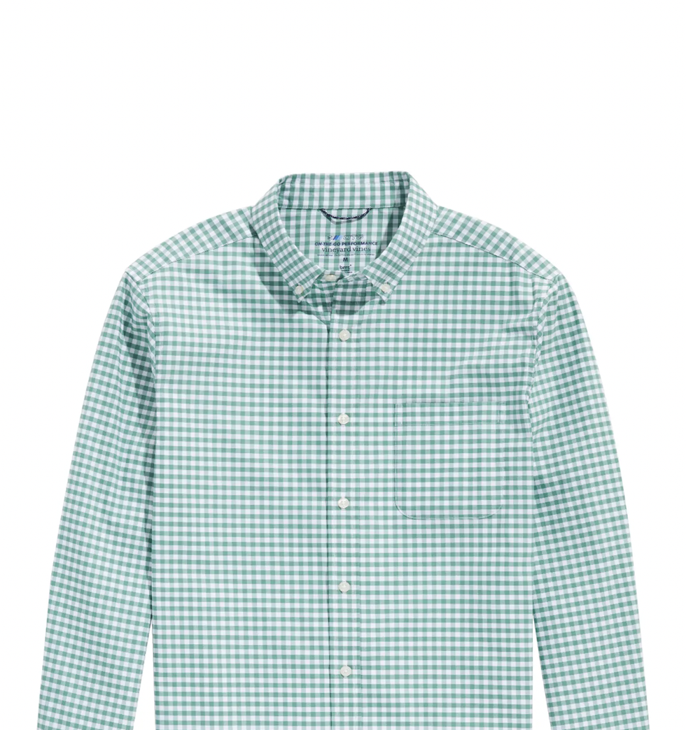 Classic Fit Gingham Button-Down Shirt