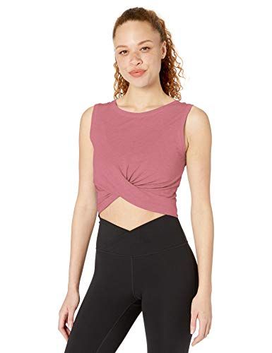 Knot Front Cropped Yoga Tank