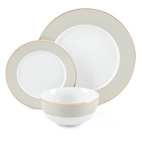 12-Piece Porcelain Decorated Dinnerware Set