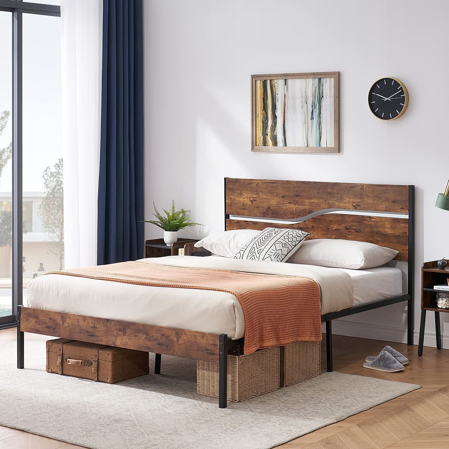 modern wood bed frames