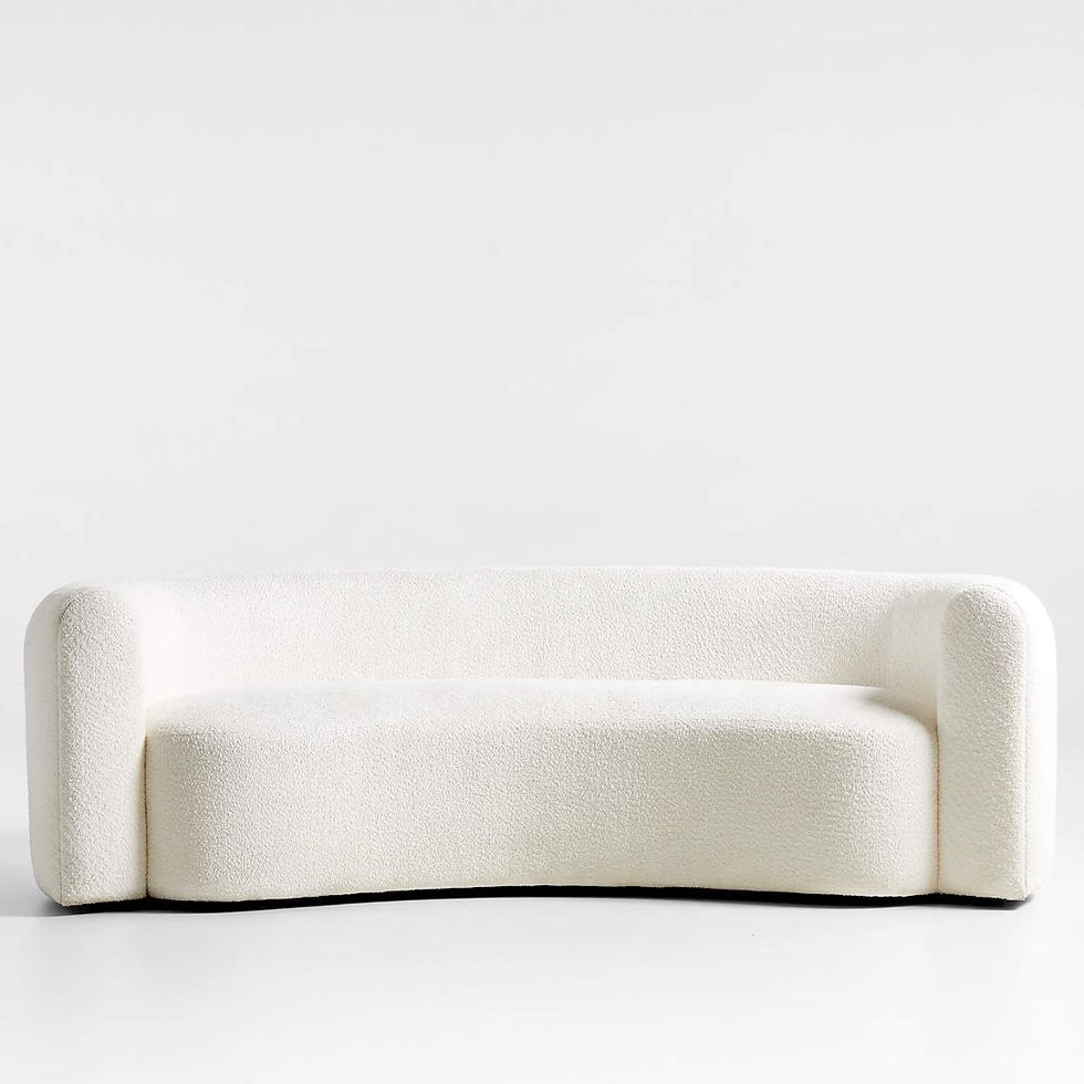 Hugger Curved Boucle Sofa by Leanne Ford